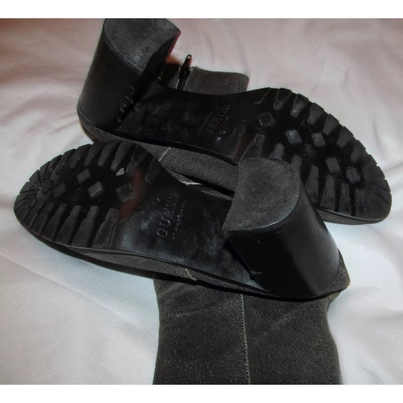 GUESS MARCIANO mid calf crackle block heel boots - Picture 5 of 5